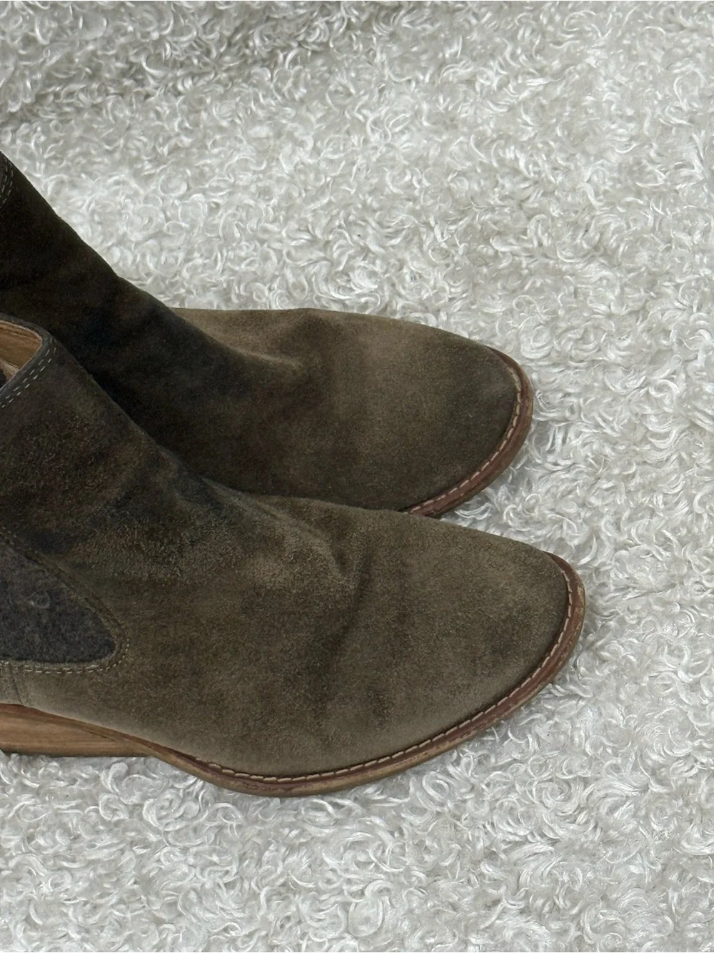 Sofft Womens Ankle Boots Suede Chelsea Zip Up Size 6.5